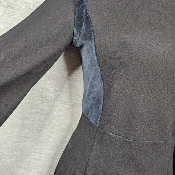 Reiss Juniors Women’s Lulu Velvet Panel Ponte Sheath Long Sleeve Dress Size 2 - Picture 3 of 10